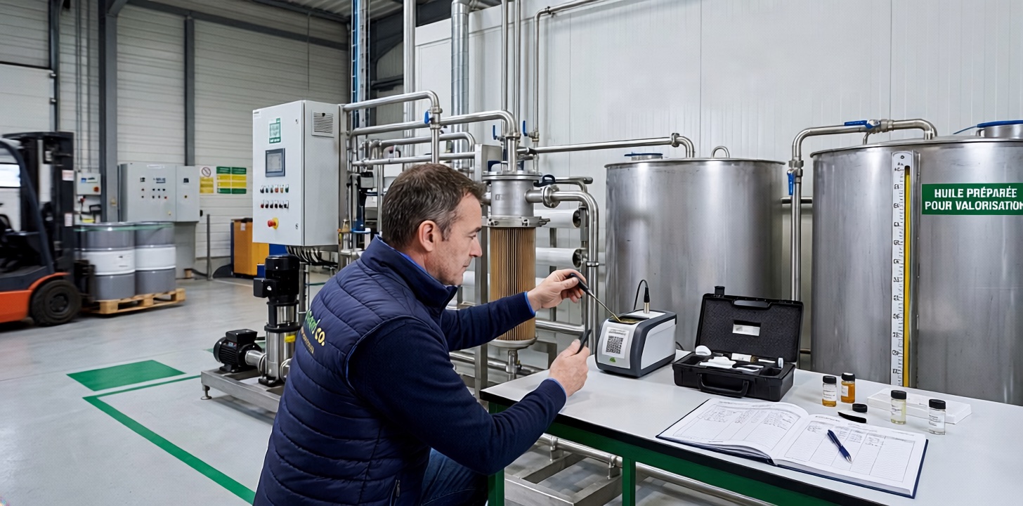 Laboratoire de contrôle qualité des huiles alimentaires usagées UCO AND CO